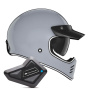 Casque Integral NOX Seventy II Nardo Grey + Kit Bluetooth BT Mini