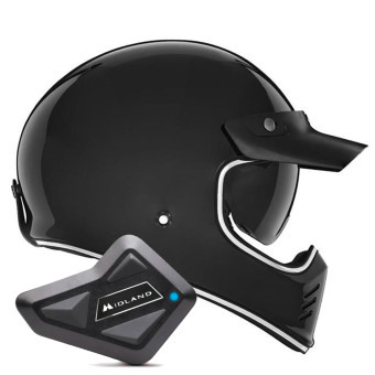 Casque Integral NOX Seventy II Shiny Black + Kit Bluetooth BT Mini Casque Integral NOX Seventy II Shiny Black + Kit Bluetooth BT Mini