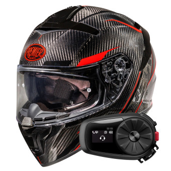 Casque Integral Premier Devil Carbon ST2 + Kit Bluetooth 5S Solo