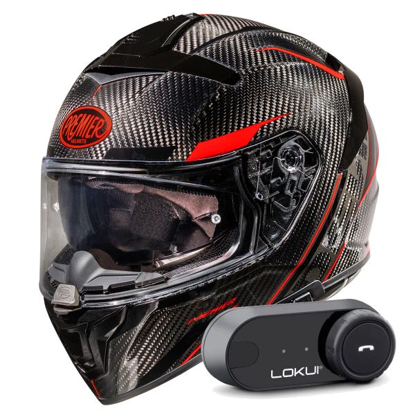 Casque Integral Premier Devil Carbon ST2 + Kit Bluetooth Lokui K30