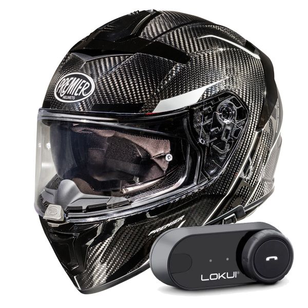 Casque Integral Premier Devil Carbon ST8 + Kit Bluetooth Lokui K30