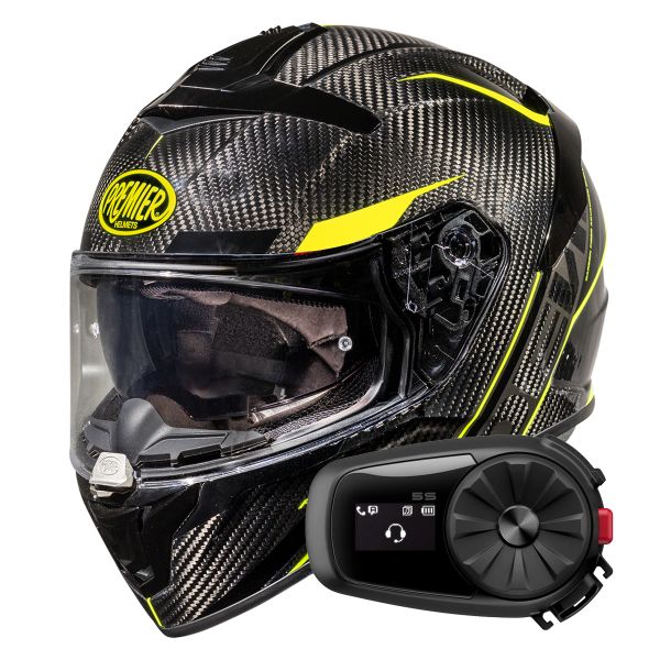 Casque Integral Premier Devil Carbon STY + Kit Bluetooth 5S Solo