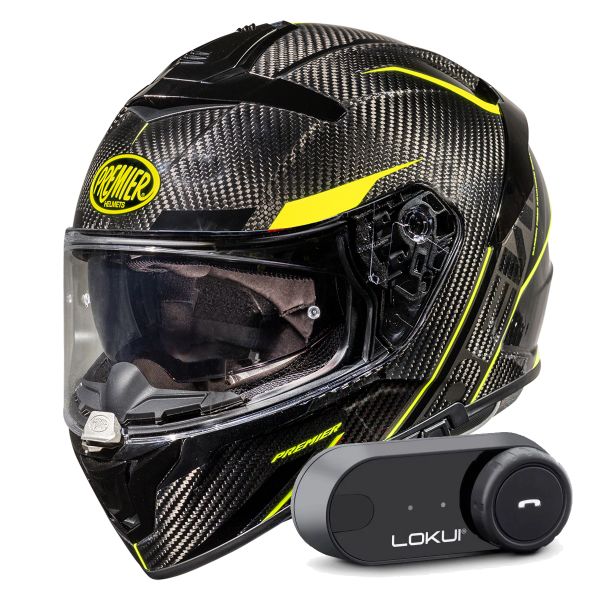 Casque Integral Premier Devil Carbon STY + Kit Bluetooth Lokui K30