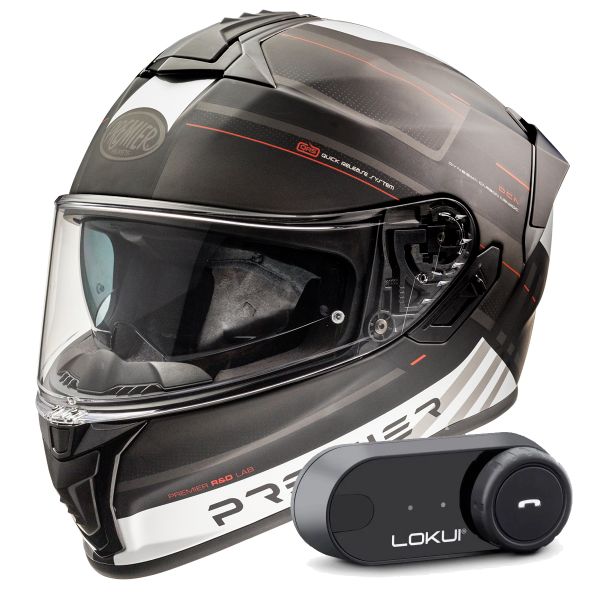 Casque Integral Premier Evoluzione SP2BM + Kit Bluetooth Lokui K30 Casque Integral Premier Evoluzione SP2BM + Kit Bluetooth Lokui K30