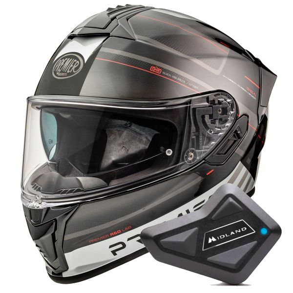 Casque Integral Premier Evoluzione SP92 + Kit Bluetooth BT Mini Casque Integral Premier Evoluzione SP92 + Kit Bluetooth BT Mini