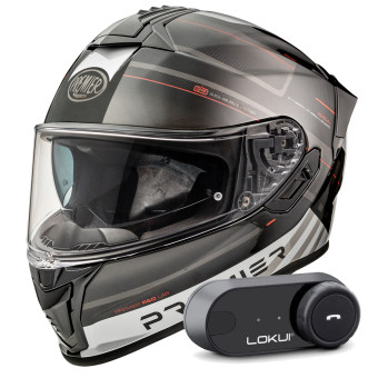 Casque Integral Premier Evoluzione SP92 + Kit Bluetooth Lokui K30