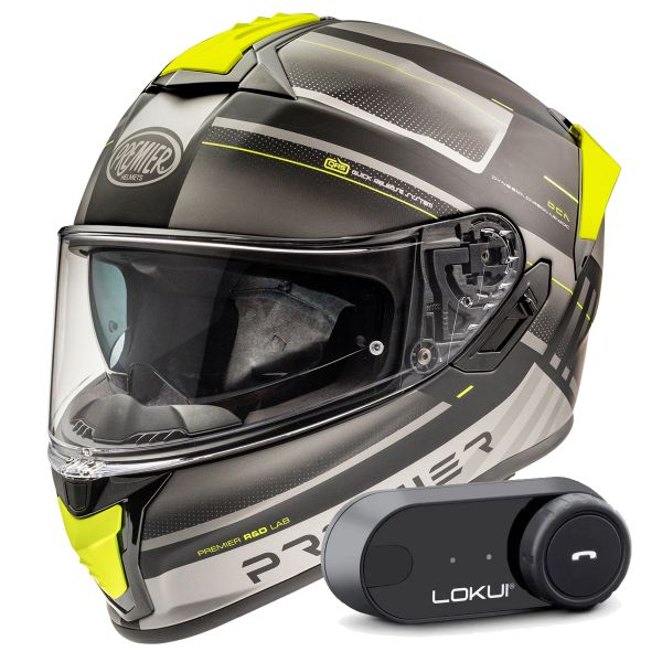 Casque Integral Premier Evoluzione SPYBM + Kit Bluetooth Lokui K30 Casque Integral Premier Evoluzione SPYBM + Kit Bluetooth Lokui K30