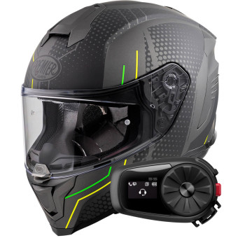 Casque Integral Premier Hyper BP6BM + Kit Bluetooth 5S Solo