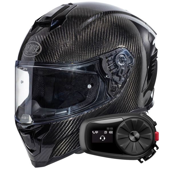Casque Integral Premier Hyper Carbon + Kit Bluetooth 5S Solo Casque Integral Premier Hyper Carbon + Kit Bluetooth 5S Solo