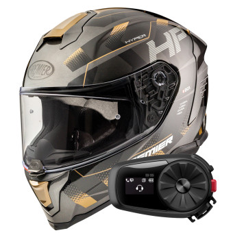 Casque Integral Premier Hyper HP19 + Kit Bluetooth 5S Solo