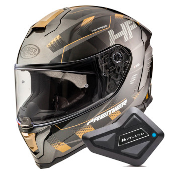 Casque Integral Premier Hyper HP19 + Kit Bluetooth BT Mini