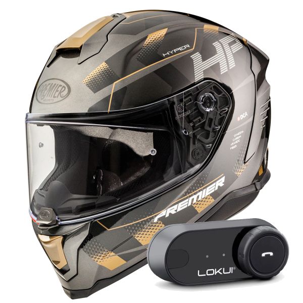 Casque Integral Premier Hyper HP19 + Kit Bluetooth Lokui K30 Casque Integral Premier Hyper HP19 + Kit Bluetooth Lokui K30