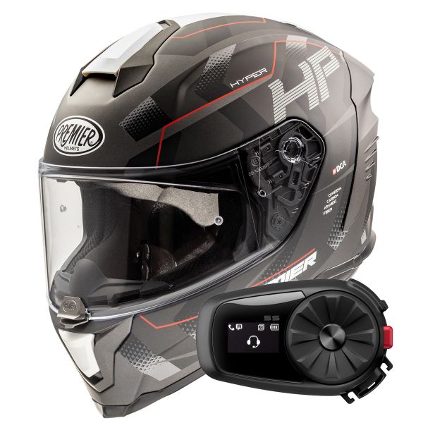 Casque Integral Premier Hyper HP92BM + Kit Bluetooth 5S Solo Casque Integral Premier Hyper HP92BM + Kit Bluetooth 5S Solo