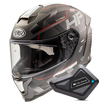 Casque Integral Premier Hyper HP92BM + Kit Bluetooth BT Mini