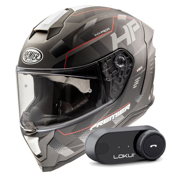 Casque Integral Premier Hyper HP92BM + Kit Bluetooth Lokui K30 Casque Integral Premier Hyper HP92BM + Kit Bluetooth Lokui K30