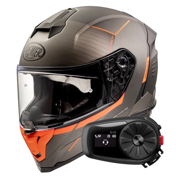 Casque Integral Premier Hyper RS93BM + Kit Bluetooth 5S Solo