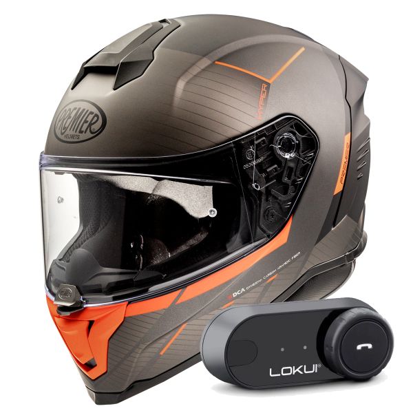 Casque Integral Premier Hyper RS93BM + Kit Bluetooth Lokui K30 Casque Integral Premier Hyper RS93BM + Kit Bluetooth Lokui K30
