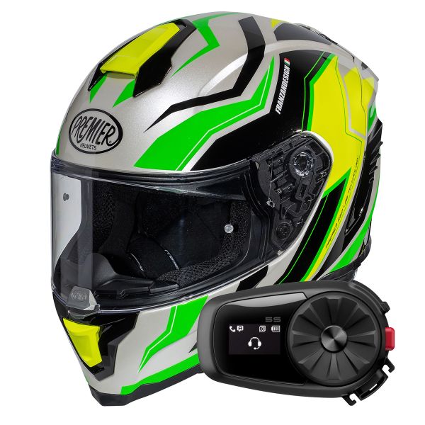 Casque Integral Premier Hyper RW6 + Kit Bluetooth 5S Solo