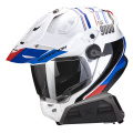 Pack ADF 9000 Air Desert White Blue Red + Kit bluetooth Exo-Com Link-1