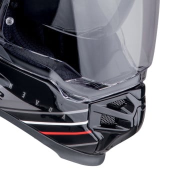 Scorpion ADF 9000 Air Feat Black Silver Red + Kit bluetooth Exo-Com Link-1