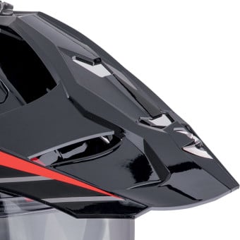 Scorpion ADF 9000 Air Feat Black Silver Red + Kit bluetooth Exo-Com Link-1