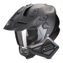 Casque Integral Scorpion ADF 9000 Air Matt Pearl Black + Kit Bluetooth BT Mini