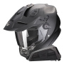 Casque Integral Scorpion ADF 9000 Air Matt Pearl Black + Kit bluetooth Exo-Com Link-1