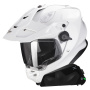Casque Integral Scorpion ADF 9000 Air Matt Pearl White + Kit bluetooth Exo-Com Link-1C