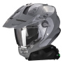 Casque Integral Scorpion ADF 9000 Air Solid Cement Grey + Kit bluetooth Exo-Com Link-1C