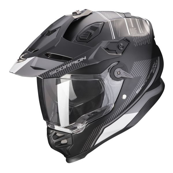 Casque Integral Scorpion ADF 9000 Air Desert Matt Black Silver Casque Integral Scorpion ADF 9000 Air Desert Matt Black Silver