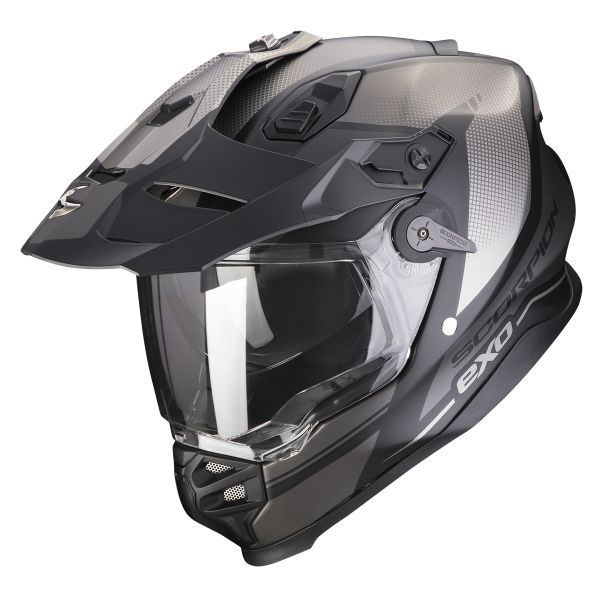 Casque Integral Scorpion ADF 9000 Air Trail Matt Black Silver