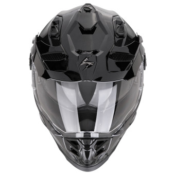 Scorpion ADF 9000 Carbon Air Solid Black + Kit Bluetooth Lokui K30
