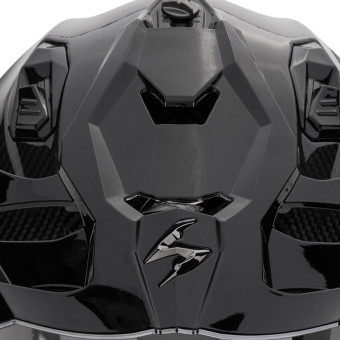 Scorpion ADF 9000 Carbon Air Solid Black + Kit Bluetooth Lokui K30