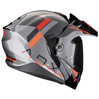 Scorpion ADX-2 Galane Silver Black Red + Kit Bluetooth 5S Solo