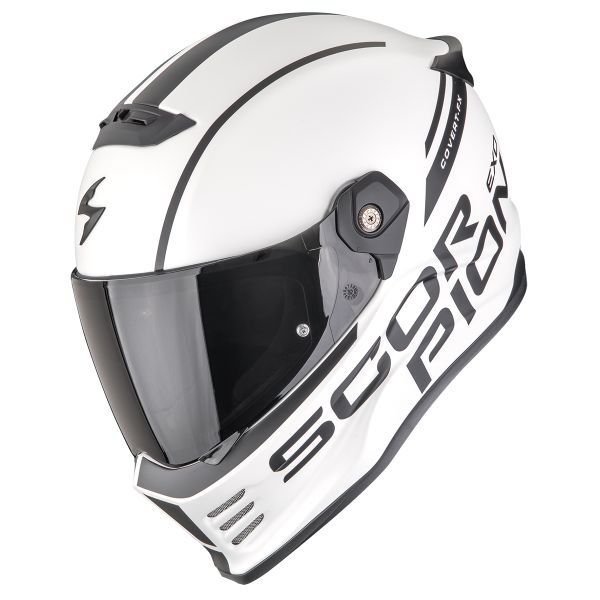 Casque Integral Scorpion Covert FX Danko Matt Pearl White Black Casque Integral Scorpion Covert FX Danko Matt Pearl White Black