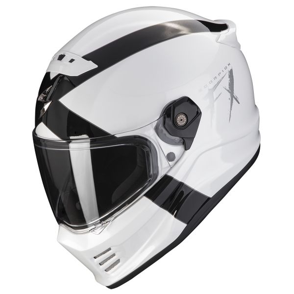 Casque Integral Scorpion Covert FX Gallus White Black