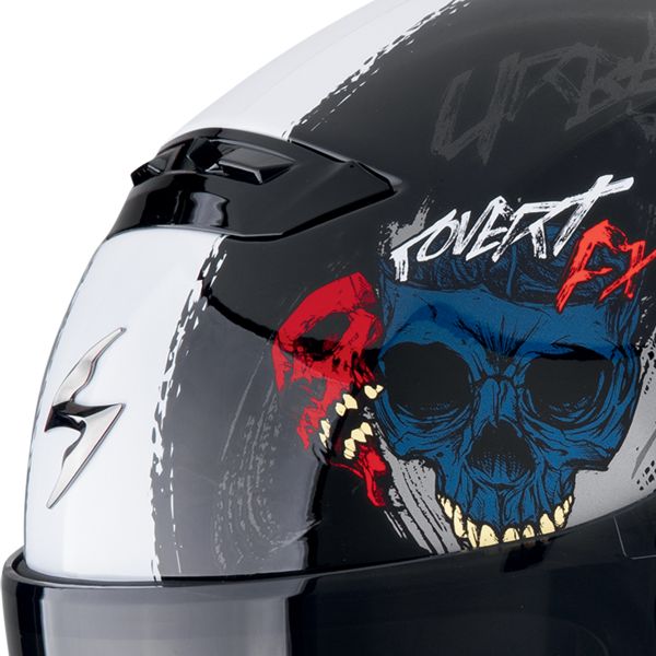 Scorpion Covert FX Skullz Matt Black Grey Gold
