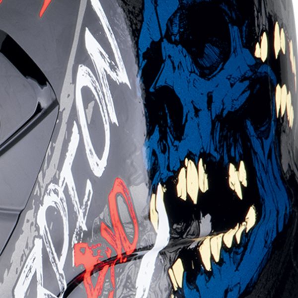 Scorpion Covert FX Skullz Matt Black Grey Gold