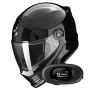 Casque Integral Scorpion Covert FX Solid Black + Kit bluetooth 5R Lite