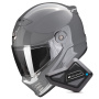 Casque Integral Scorpion Covert FX Solid Cement Grey + Kit Bluetooth BT Mini
