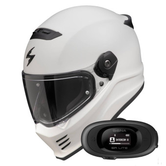 Casque Integral Scorpion Covert FX Solid Cool Grey Mat + Kit bluetooth 5R Lite Solo