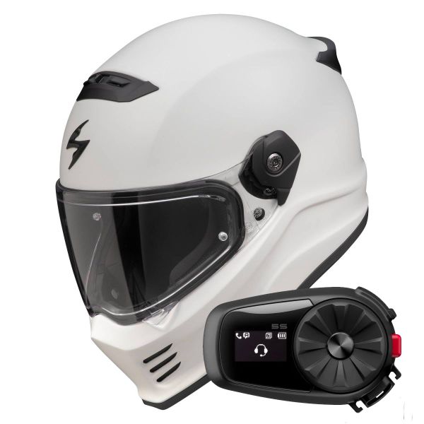 Casque Integral Scorpion Covert FX Solid Cool Grey Mat + Kit Bluetooth 5S Solo Casque Integral Scorpion Covert FX Solid Cool Grey Mat + Kit Bluetooth 5S Solo