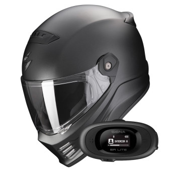 Casque Moto Equipé Bluetooth/Intercom Livré Avec Le Kit Monté