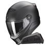Casque Integral Scorpion Covert FX Solid Matt Pearl Black + Kit bluetooth Exo-Com Link-1