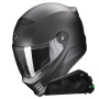 Casque Integral Scorpion Covert FX Solid Matt Pearl Black + Kit bluetooth Exo-Com Link-1C