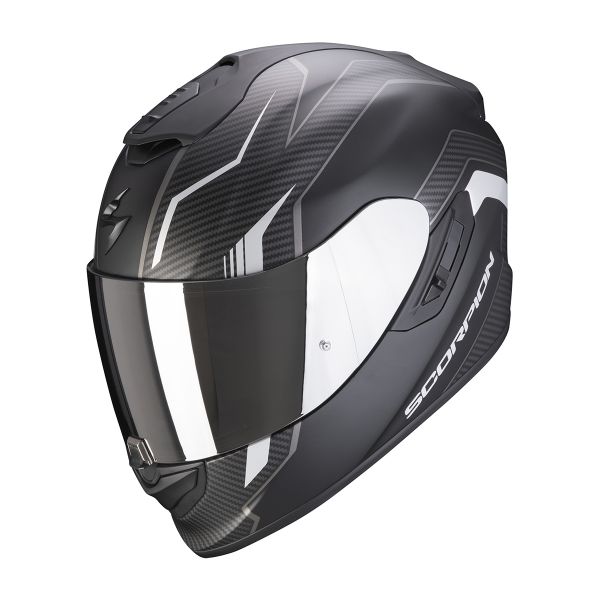 Casque Integral Scorpion Exo 1400 Air Fortuna Matt Black Silver Casque Integral Scorpion Exo 1400 Air Fortuna Matt Black Silver