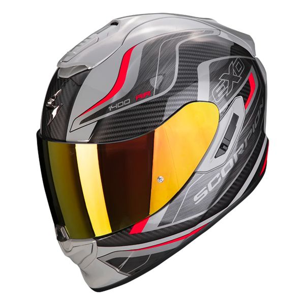 Casque Integral Scorpion Exo 1400 Evo Air Attune Grey Black Red