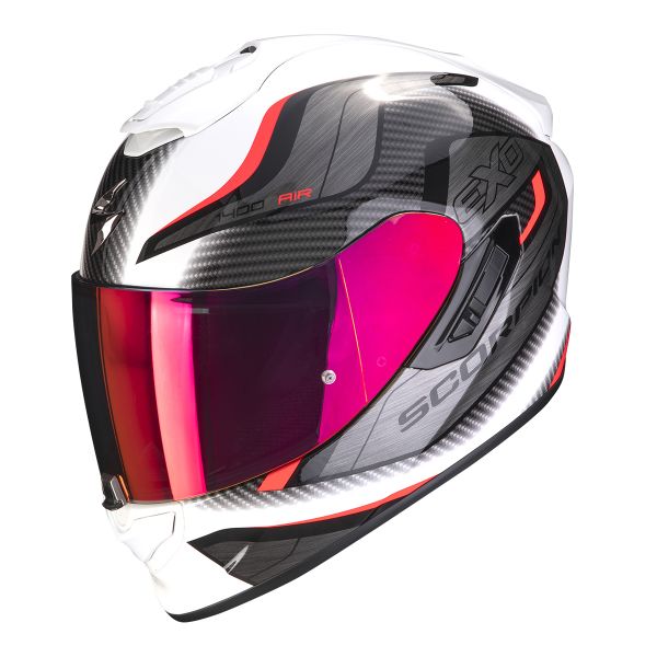 Casque Integral Scorpion Exo 1400 Evo Air Attune White Red