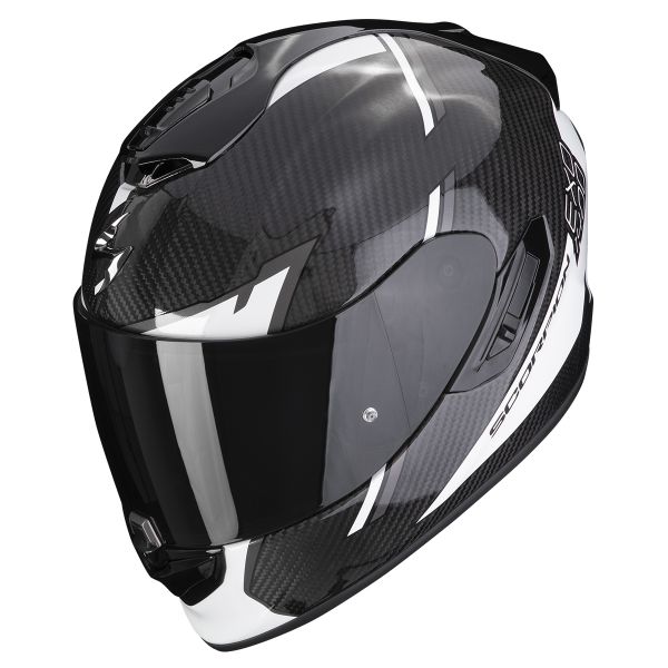 Casque Integral Scorpion Exo 1400 Evo Carbon Air Kendal Black White