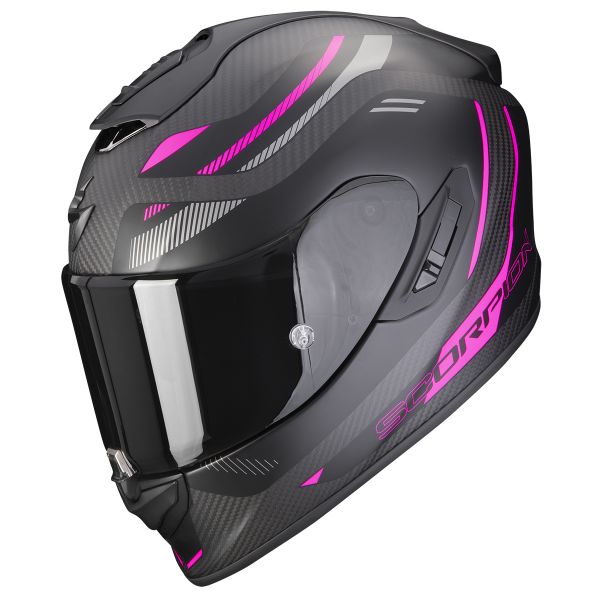 Casque Integral Scorpion Exo 1400 Evo Carbon Air Kydra Matt Black Pink